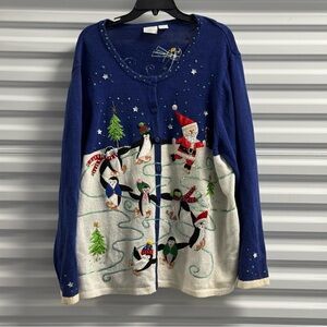Vintage-Style Christmas Sweater Women's 3XL